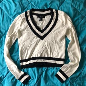 Cropped varsity sweater